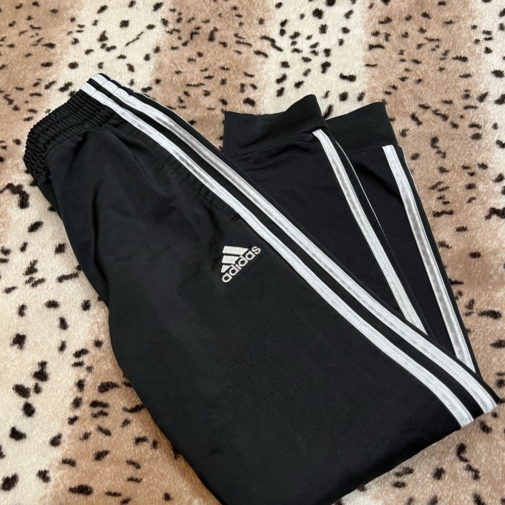 Adidas Kids Black and White Striped Pants Sz 8 Athletic pants